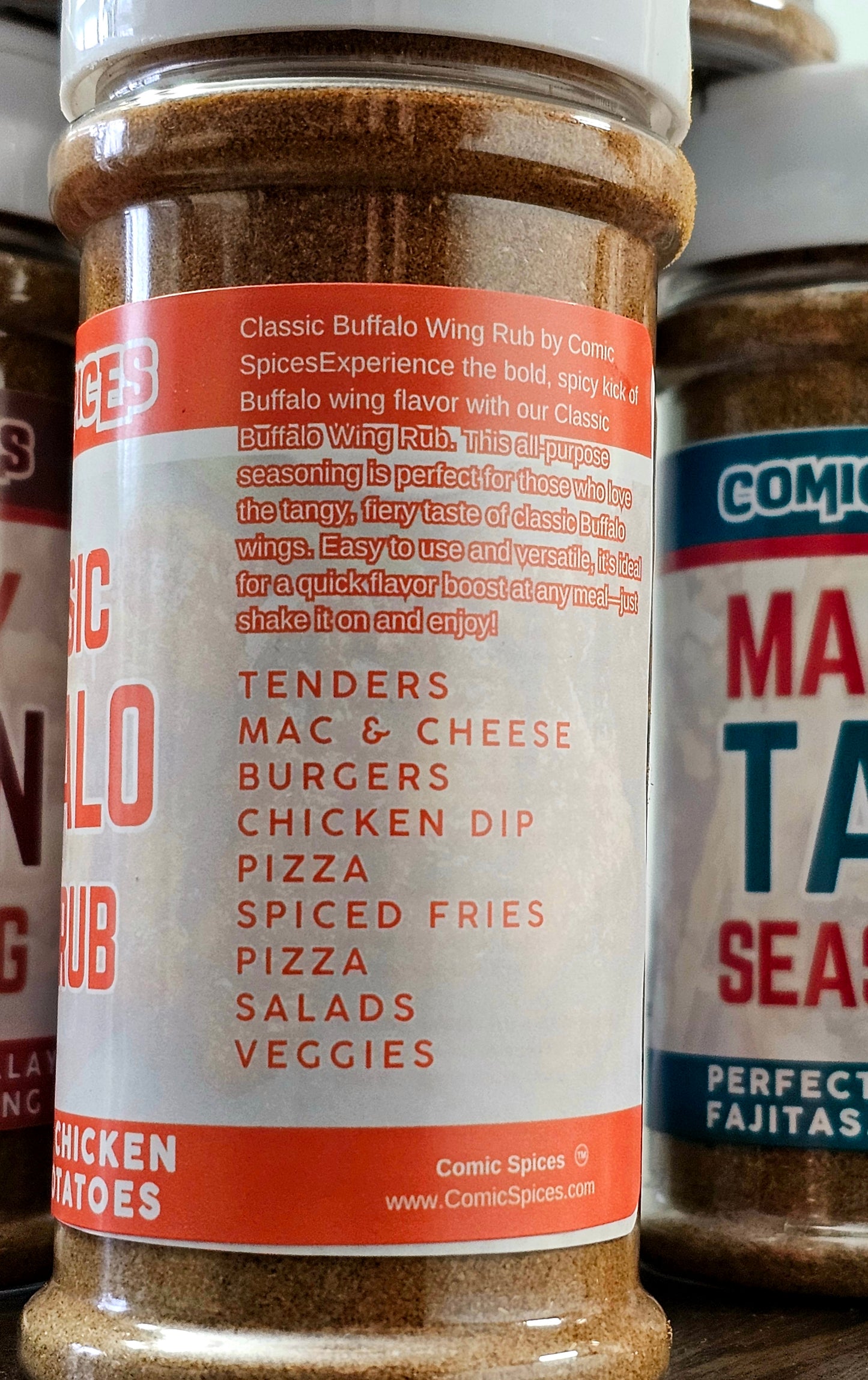 Classic Buffalo Wing Rub - Spicy Seasoning Blend for Wings, Snacks & Game Day | Comic Spices
