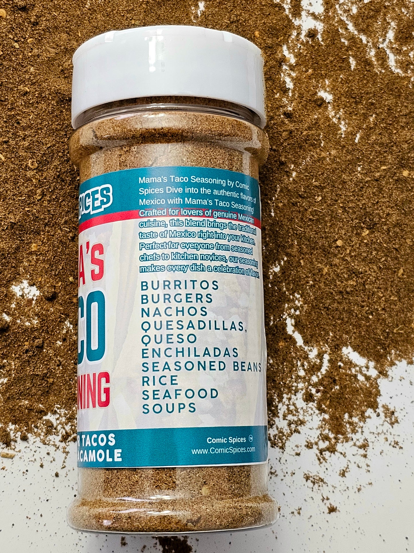 Mama's Taco Seasoning - Authentic Mexican Spice Blend for Tacos, Fajitas, Guacamole - Versatile Cooking Spices - Perfect Gift for Foodies