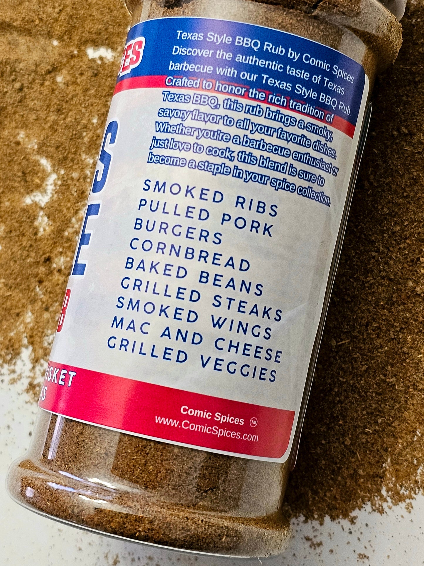 Texas Style BBQ Rub - Authentic Smoky Barbecue Seasoning for Ribs, Brisket, and Pulled Pork | Comic Spices