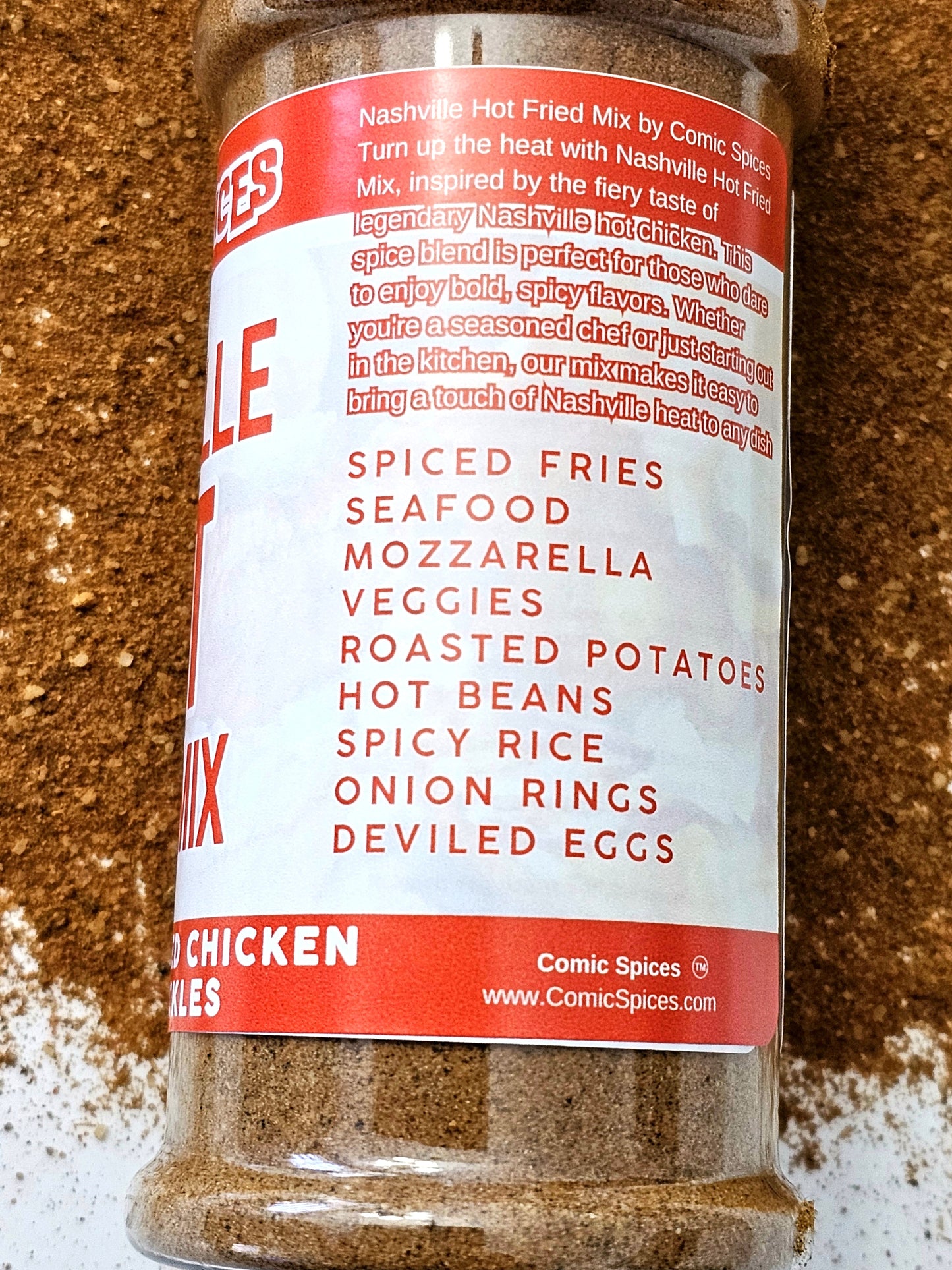 Nashville Hot Fried Mix - Spicy Chicken Seasoning, Perfect for Fries, Dips & Seafood | Comic Spices
