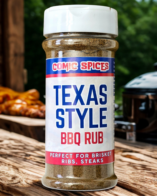 Texas Style BBQ Rub - Authentic Smoky Barbecue Seasoning for Ribs, Brisket, and Pulled Pork | Comic Spices