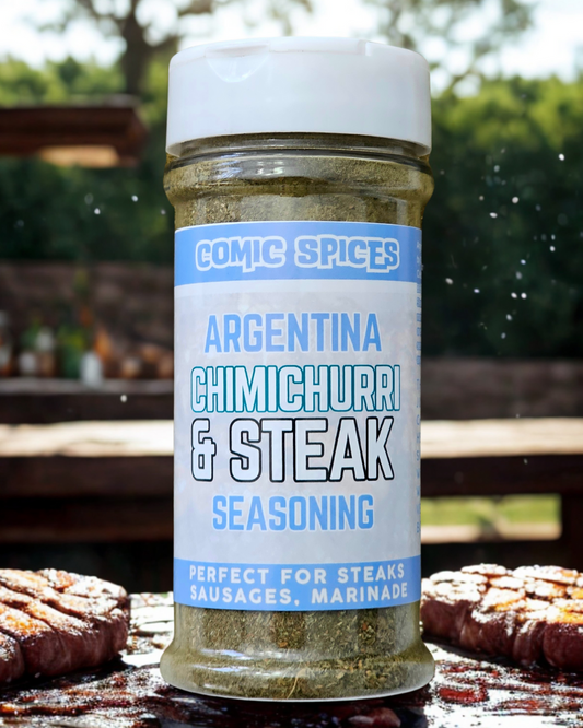Argentina Chimichurri and Steak Seasoning Authentic BBQ Rub for Grilling, Marinades & Roasted Veggies Comic Spices