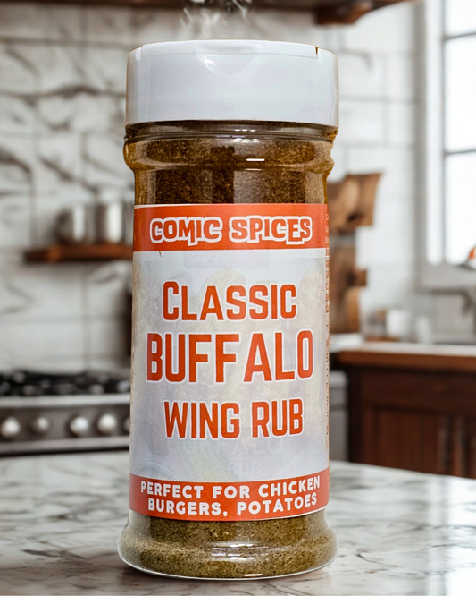 Classic Buffalo Wing Rub - Spicy Seasoning Blend for Wings, Snacks & Game Day | Comic Spices