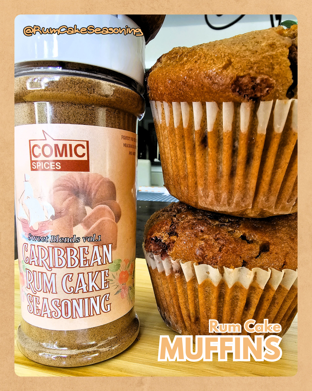 Caribbean Rum Cake Seasoning | Tropical Spice Blend | Gourmet Baking Mix | Perfect for Cakes, Cookies, Desserts & More